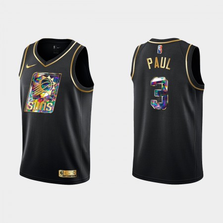 Herren NBA Phoenix Suns Trikot Chris Paul 3 Nike 2021-2022 Schwarz Golden Edition 75th Anniversary Diamond Swingman